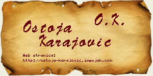 Ostoja Karajović vizit kartica